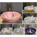 Household European Style Washbasin Washbasin Flower Petal Shaped — main product photo