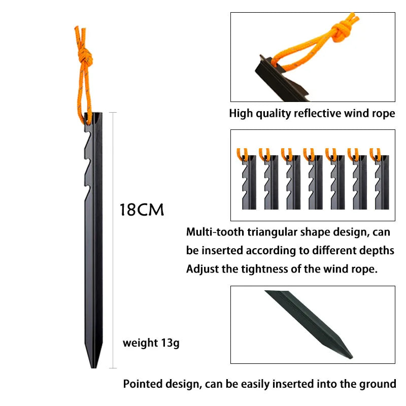 12Pcs/lot 18cm Aluminum Alloy Tent takes Pegs Heavy — product photo 2 of 6