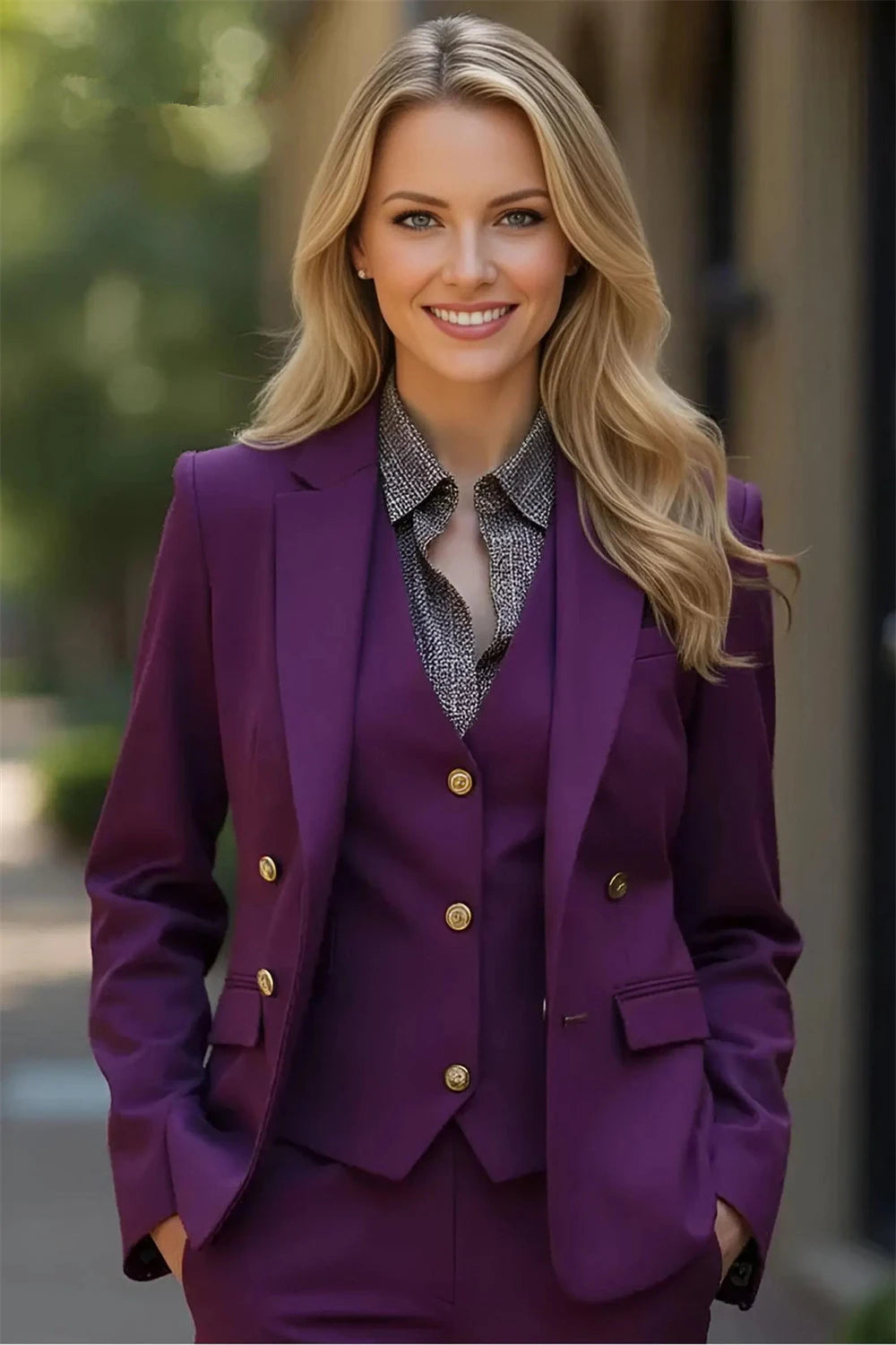 Women’s 3-Piece Suit Women Tuxedo Suit Blazer Dress — product photo 4 of 6