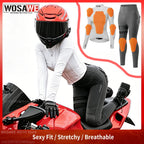 WOSAWE Women Motorcycle Jacket Pants Set with Soft — main product photo