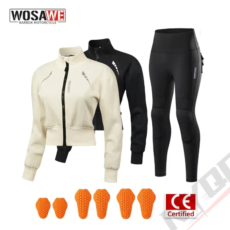 WOSAWE Women Motorcycle Jacket Fall Winter Warm Motorbike — product photo 2 of 6