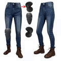 Women Motorcycle Protective jeans Pants Protective Gear Blue — main product photo