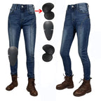Women Motorcycle Protective jeans Pants Protective Gear Blue — main product photo