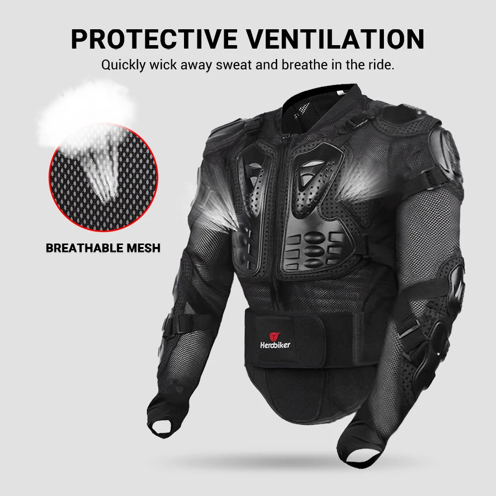 Men's Motorcycle Armor Jacket Anti-Fall Wear-Resistant Motorbike Body — product photo 4 of 6