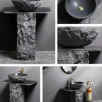 Marble Pedestal Bathroom Sink — product photo 2 of 6