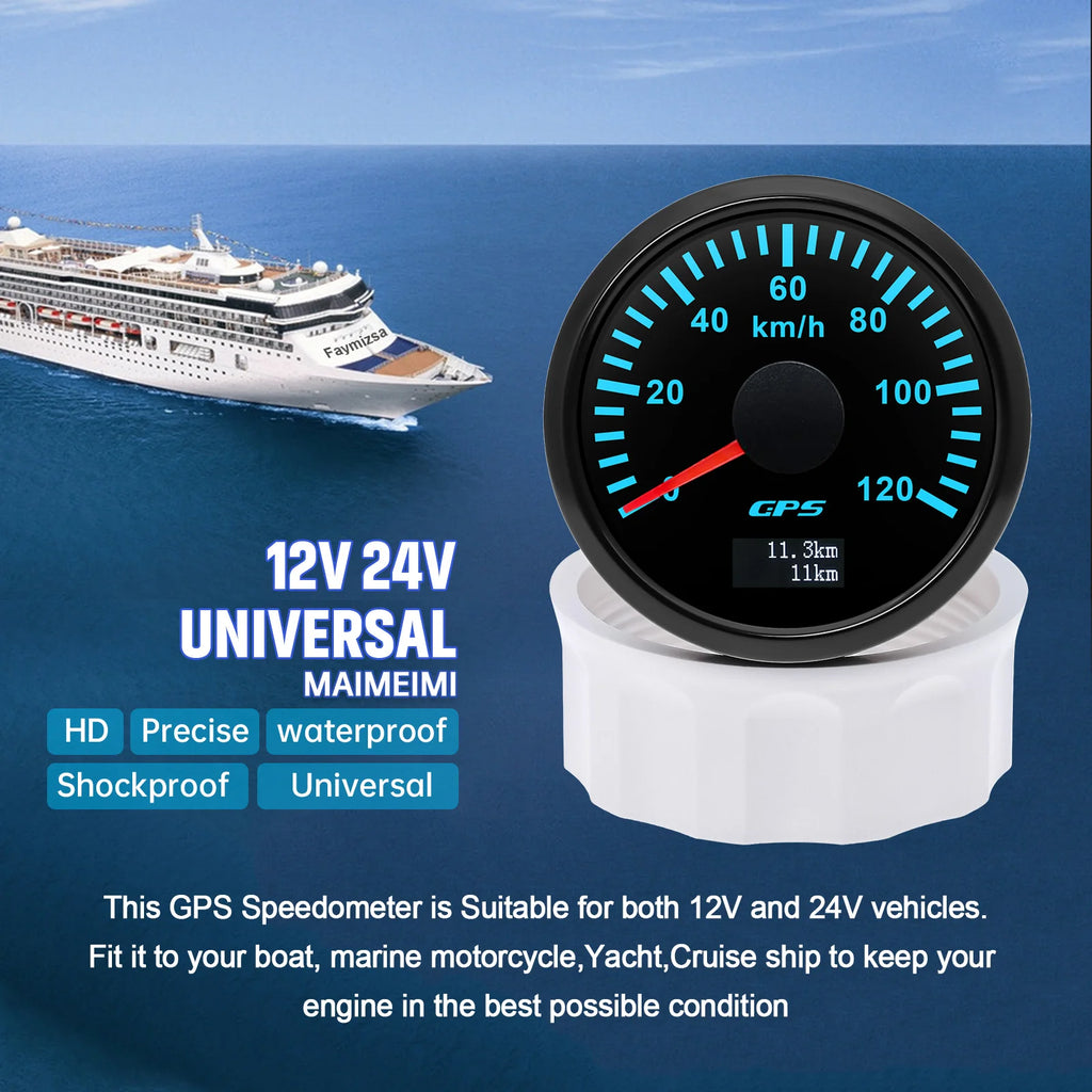 Waterproof 52MM GPS Speedometer 200km/h 120km/h 60 km/h — product photo 3 of 6