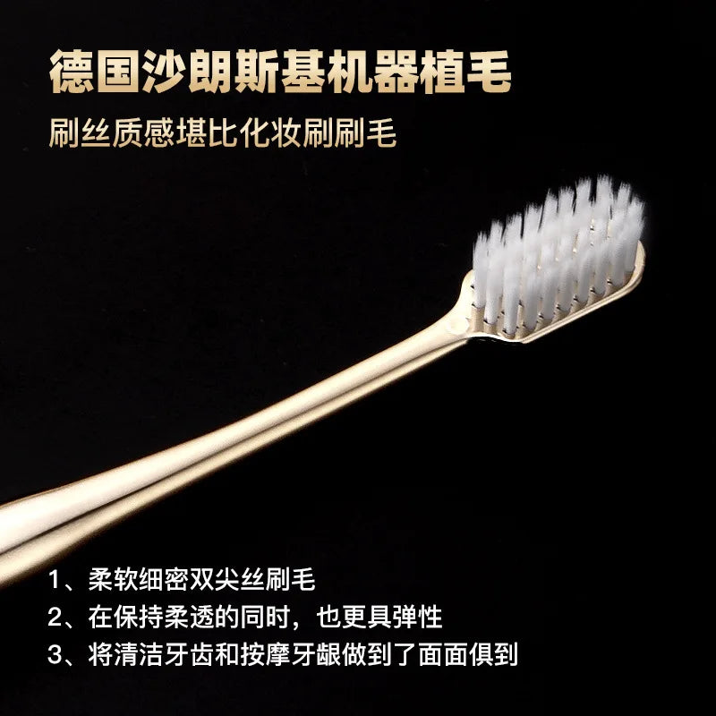 Toothbrush Soft Bristle Premium Home Set Electroplated Two-tone — product photo 2 of 4