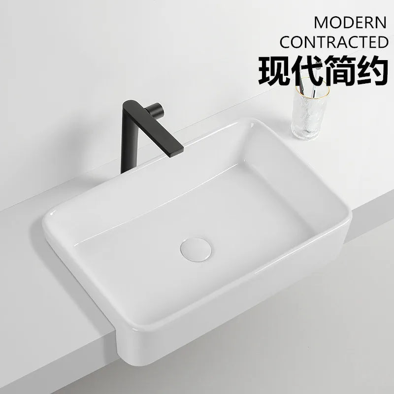 Bathroom Wash Basin Ceramic European Golden Finish for — product photo 5 of 6
