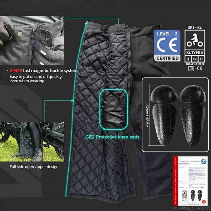 Winter Waterproof Motorcycle Overpants Quick Release Moto Pants — product photo 2 of 6
