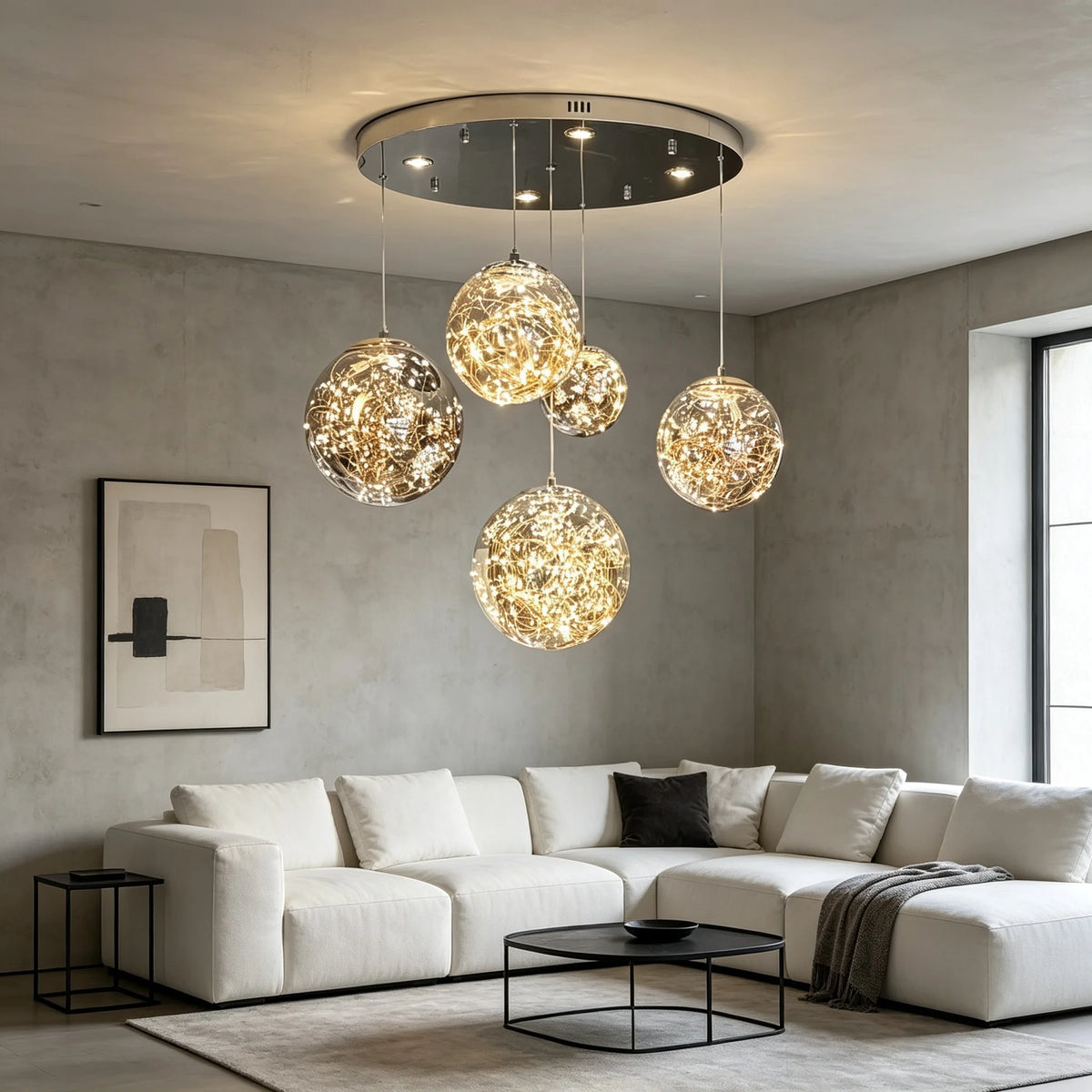 Nordic Glass Chandelier Multi-Light Pendant Light for Dining — main product photo
