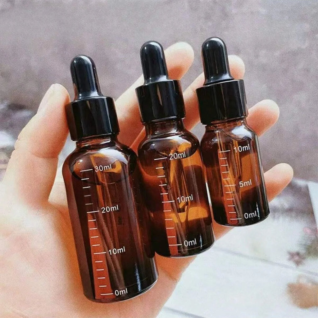Portable Brown Glass Essential Oil Dropper with Scale — product photo 2 of 6