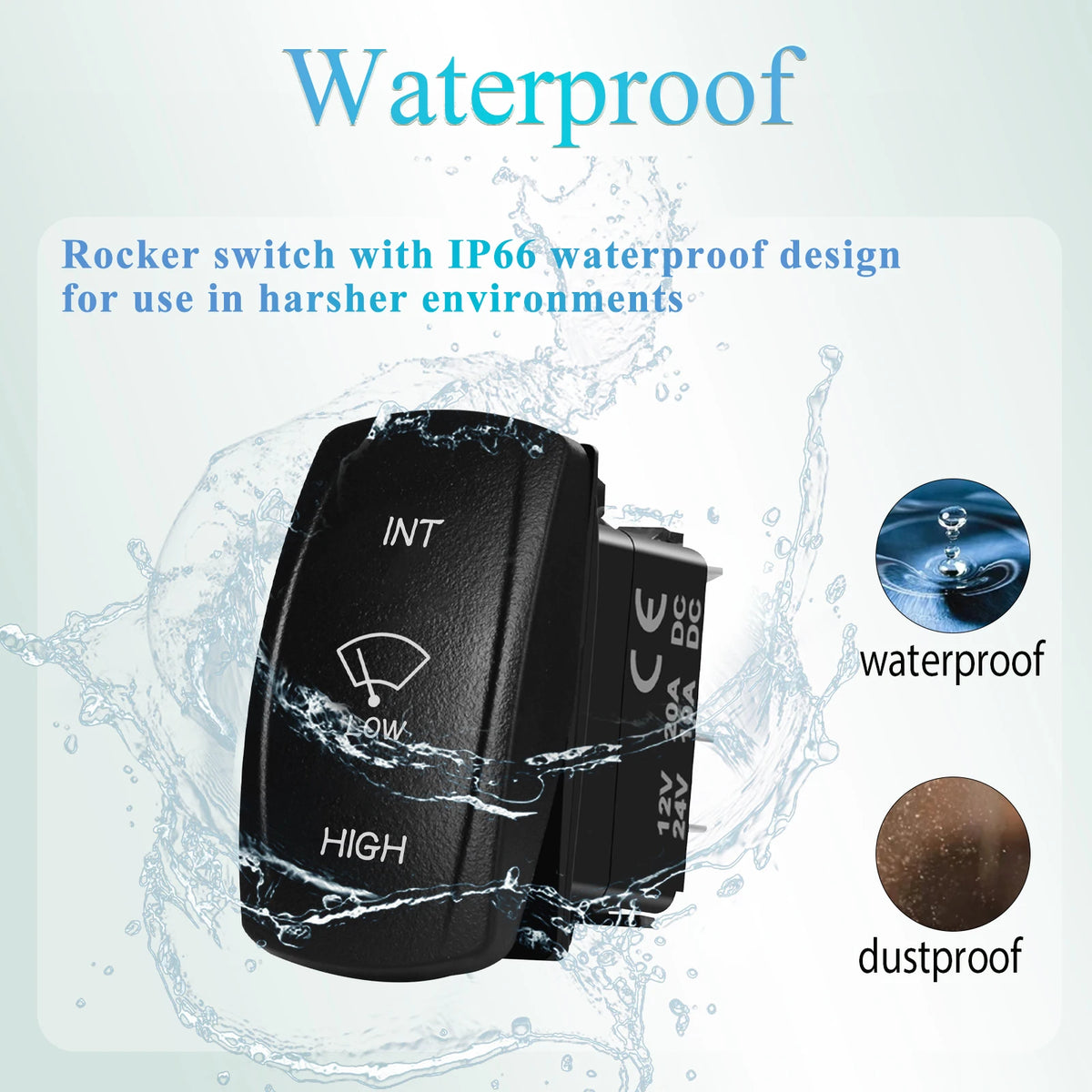 Boat Windshield Wiper Control INT LOW HIGH 3 — product photo 4 of 6