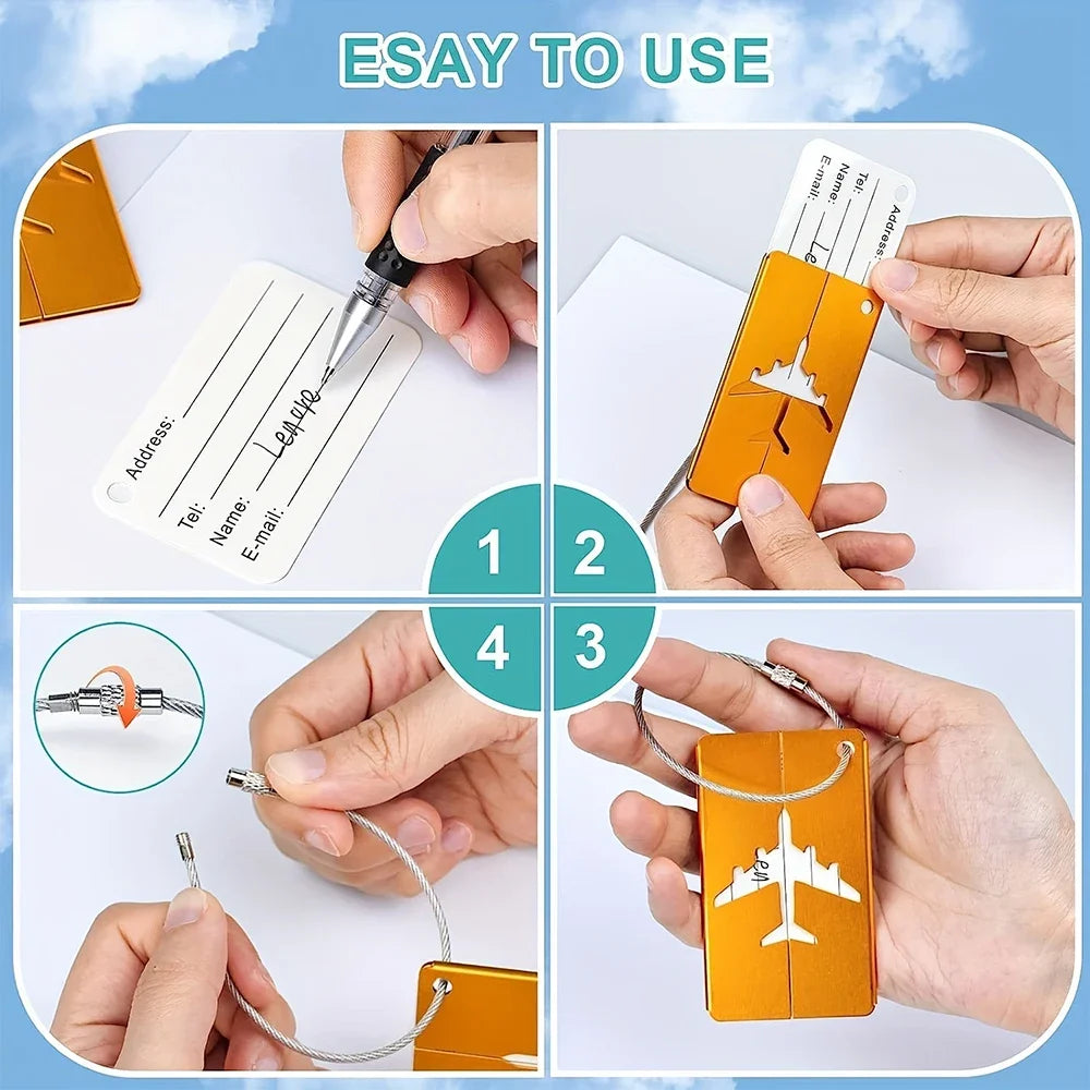 Aluminum Alloy Travel Luggage Tag Hanging Tag Suitcase — product photo 6 of 6