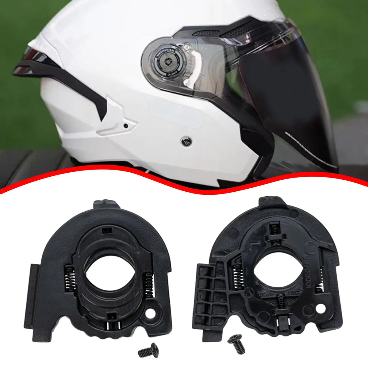 Helmet Visor Shield Base Pair Sturdy Plastic Replacement — product photo 5 of 6