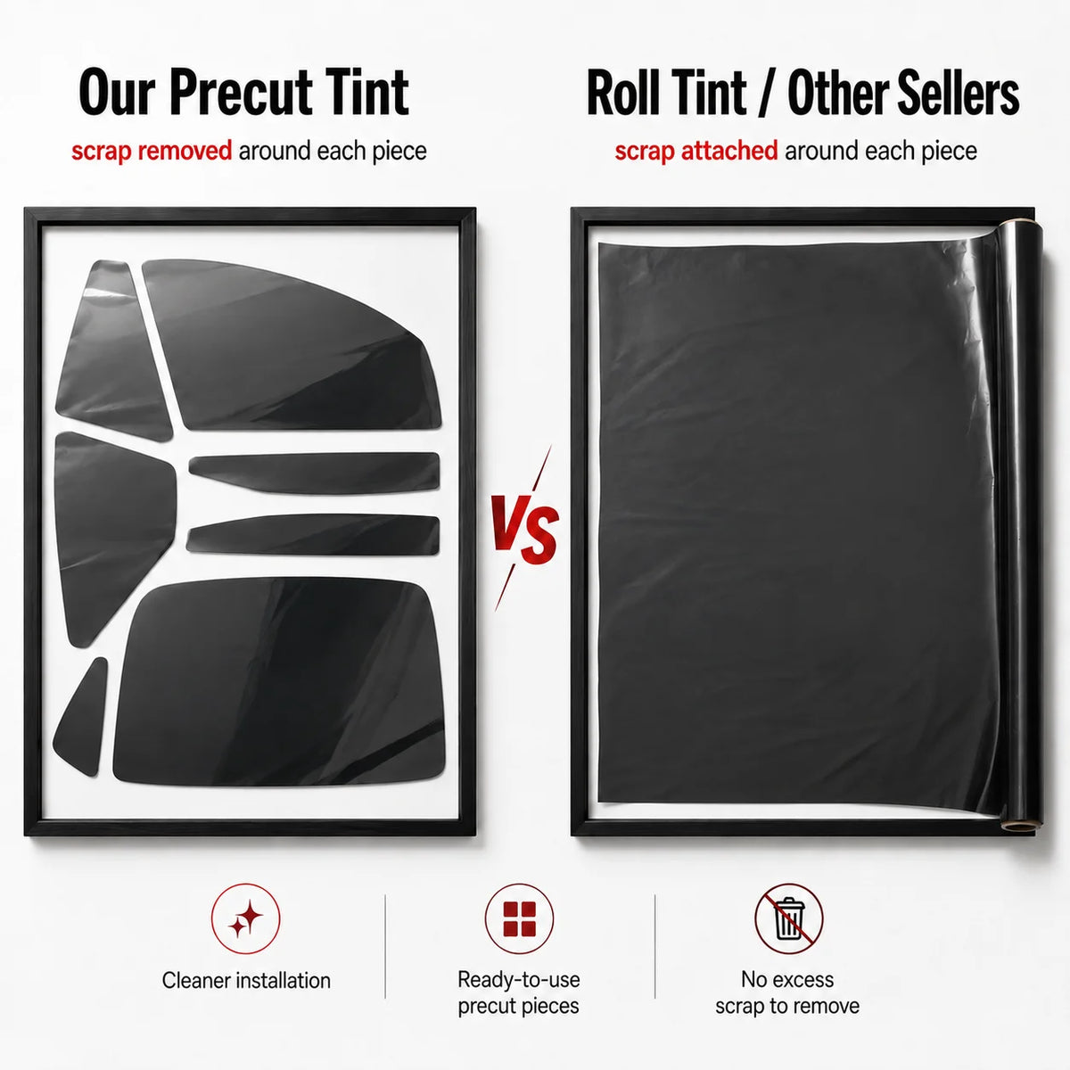 Premium Precut Window Tint Kit Front Rear Windows — product photo 2 of 6