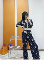 Autumn Knitted Women Suit Knitted Fashion Socialite V-neck — product photo 6 of 6