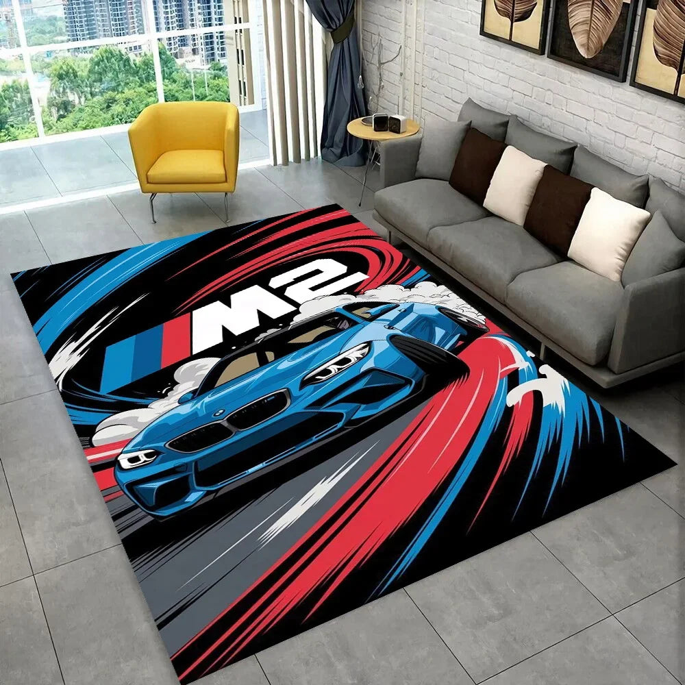 3D E36 M5 M4 Racing Car Motorcycle Rug — product photo 4 of 6