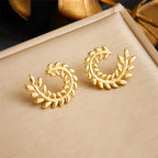 DIEYURO 316L Stainless Steel Golden Ear of wheat — product photo 6 of 6