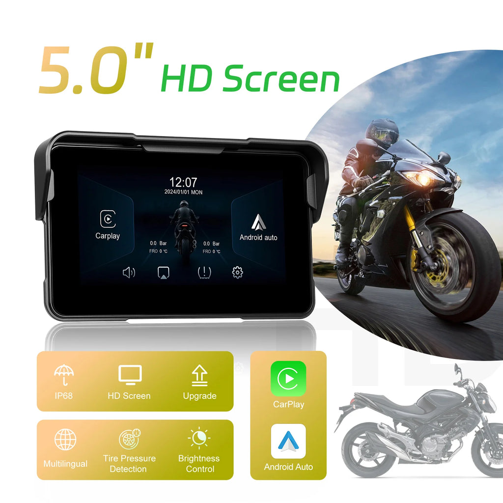Podofo 5 Inch Portable Motorcycle IPS Screen with — product photo 2 of 4