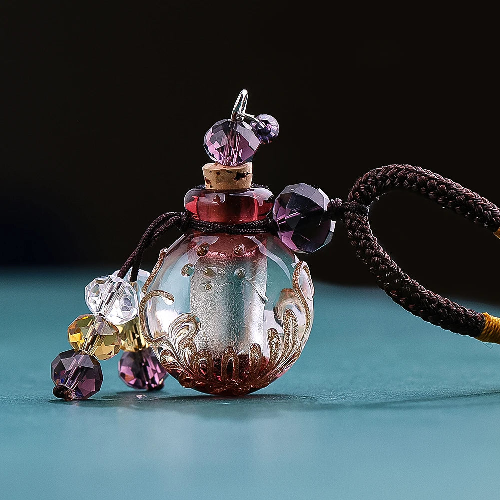 Glass Aromatherapy Perfume Pendant Necklace — main product photo
