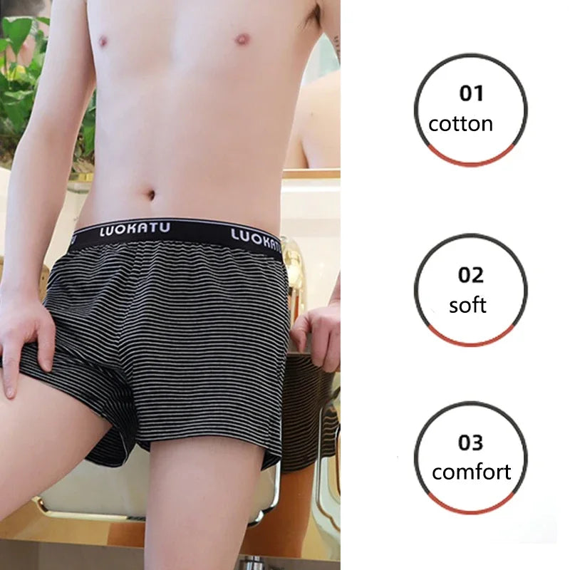 Loose Cotton Briefs Men Boxer Shorts Comfortable Summer — product photo 5 of 6