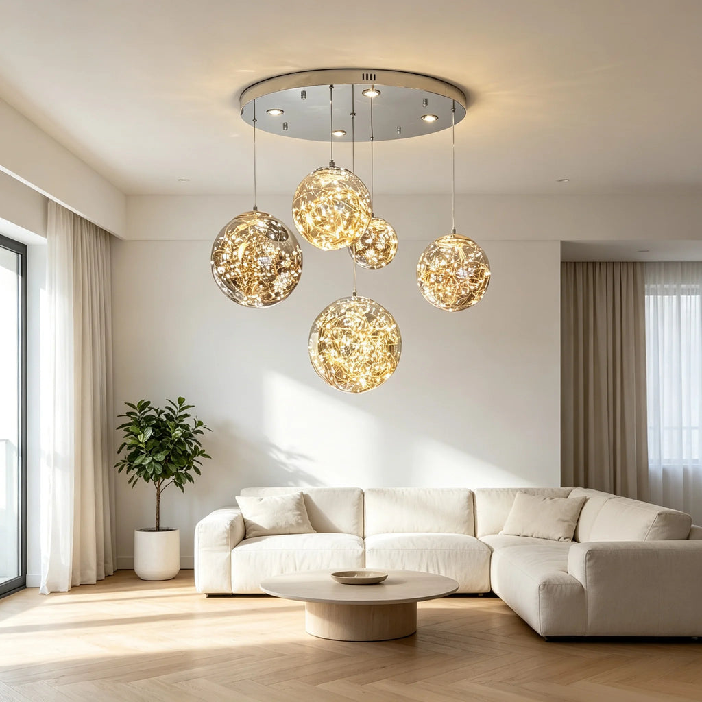 Nordic Glass Chandelier Multi-Light Pendant Light for Dining — product photo 3 of 6