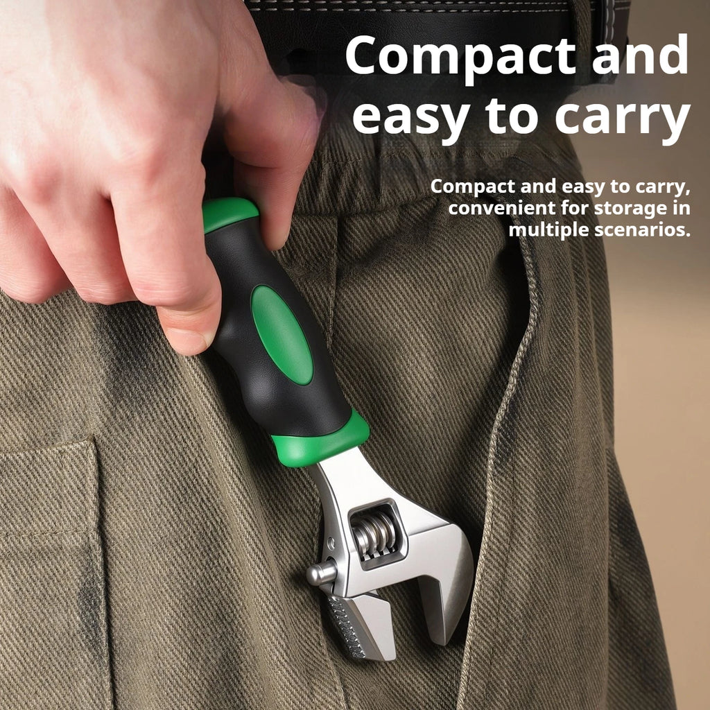 Short Handle Adjustable Wrench Mini Pipe Wrench Large — product photo 4 of 6