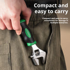 Short Handle Adjustable Wrench Mini Pipe Wrench Large — product photo 4 of 6