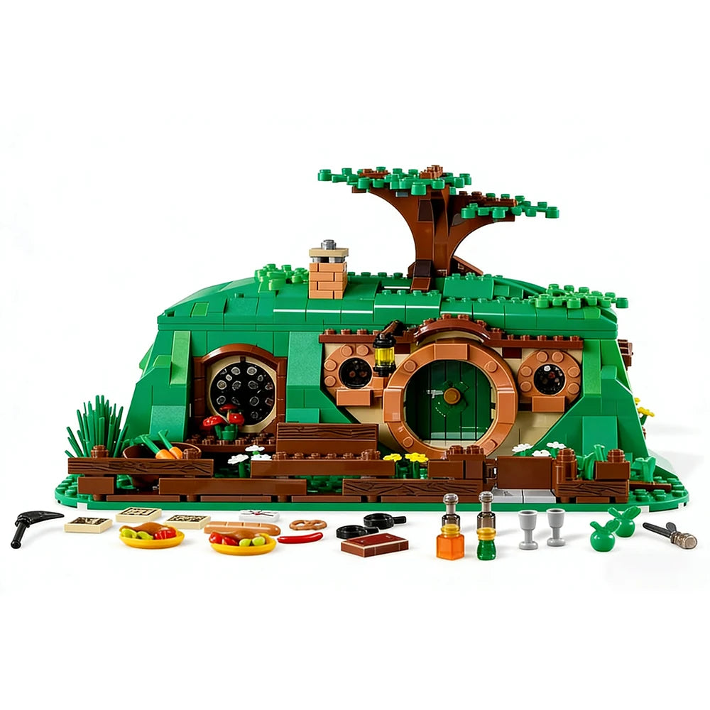 Magic Green Underground Cottage Craft Model With Flower — product photo 3 of 6