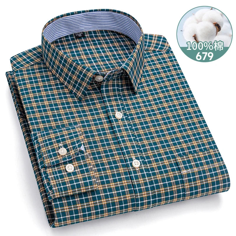 Oxford Men Shirts Long Sleeve 100 Cotton Big — main product photo