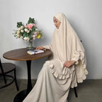 Eid Ramadan Abaya Khimar Set Muslim Women Prayer