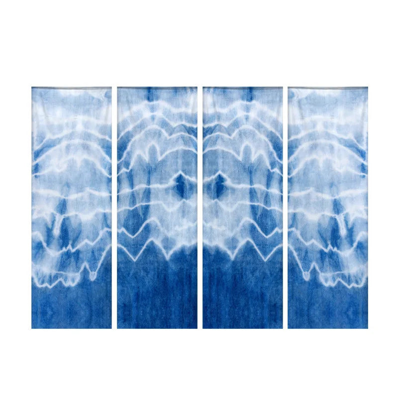 4pcs/set Outdoor Lantern Background Cloth Blue Indigo Dyed — product photo 4 of 6
