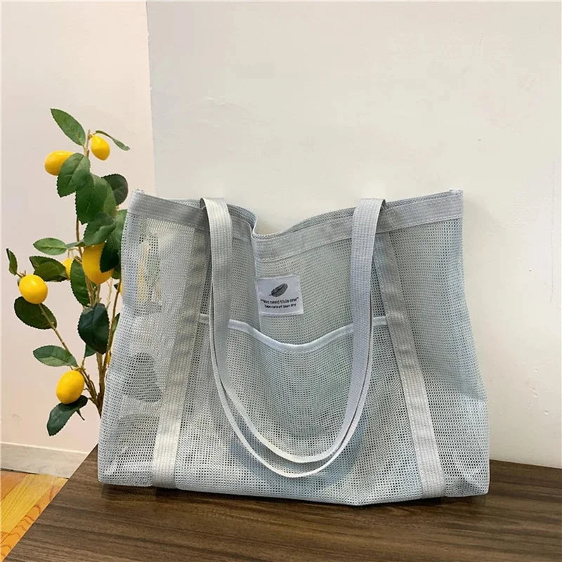 Women's Transparent Mesh Shoulder Bag — product photo 5 of 6