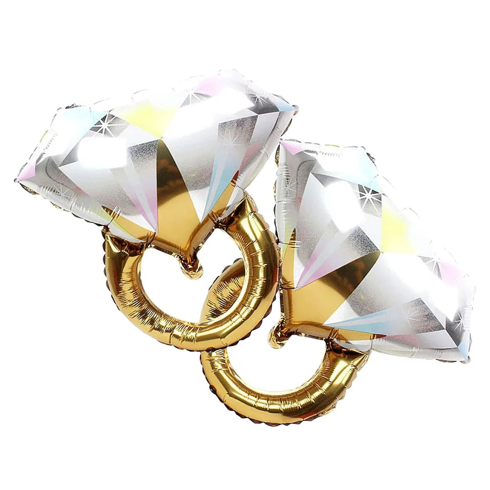2pcs Diamond Ring Aluminum Balloon — main product photo