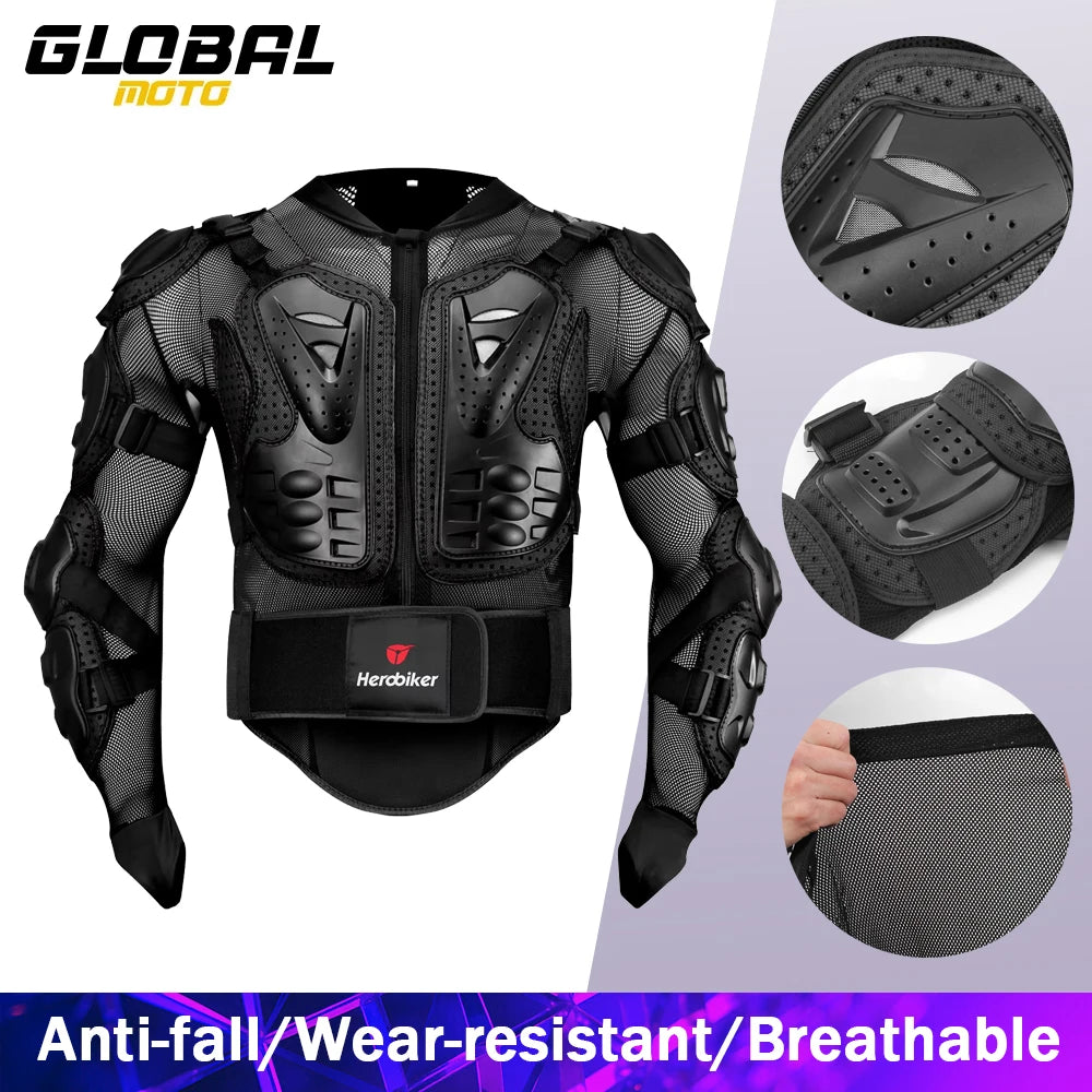 Men's Motorcycle Armor Jacket Anti-Fall Wear-Resistant Motorbike Body — main product photo
