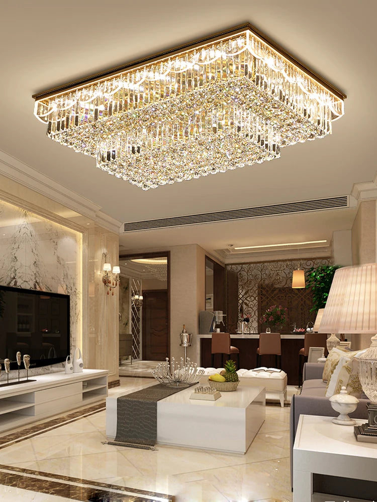 Dimmable LED Crystal Stainless Steel Lamparas De Techo — product photo 5 of 6