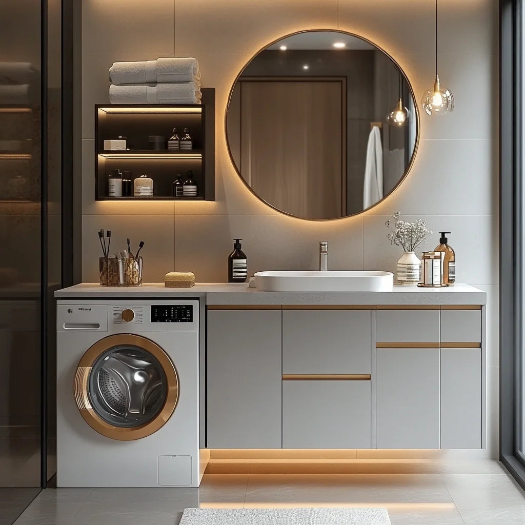 Washing Machine CabinetModern Design Laundry Bathroom Vanities Sets — product photo 5 of 6