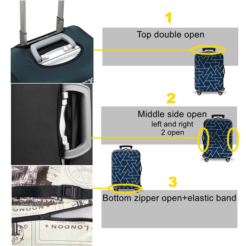Luggage Cover Stretch Fabric Suitcase Protector Baggage Dust — product photo 5 of 6