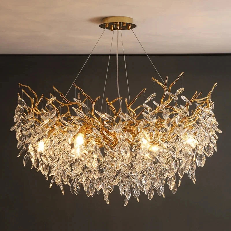Luxury crystal chandelier K9 hallway staircase glass large — product photo 6 of 6
