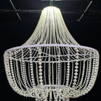 Korean Style Wedding Backdrop Acrylic Pearl Chandelier Ceiling — product photo 4 of 5