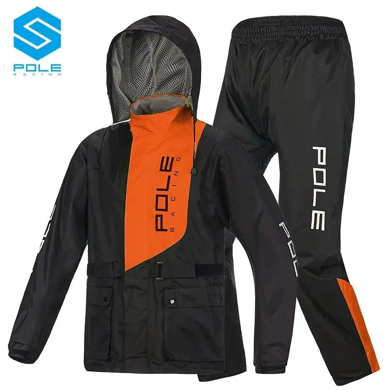 Male Women Waterproof Motorcycle Raincoat Jacket Pant Split — product photo 5 of 6