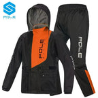 Male Women Waterproof Motorcycle Raincoat Jacket Pant Split — product photo 5 of 6