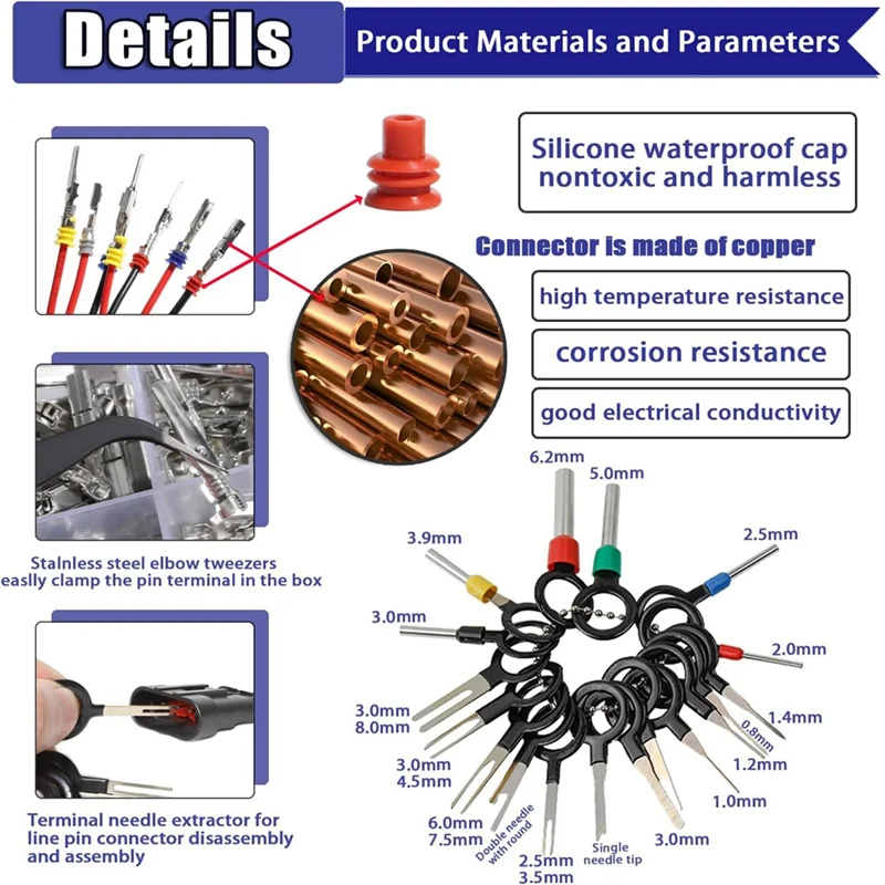 AASS-Terminal Pin Connectors Kit Auto Car Electrical Connector — product photo 3 of 5