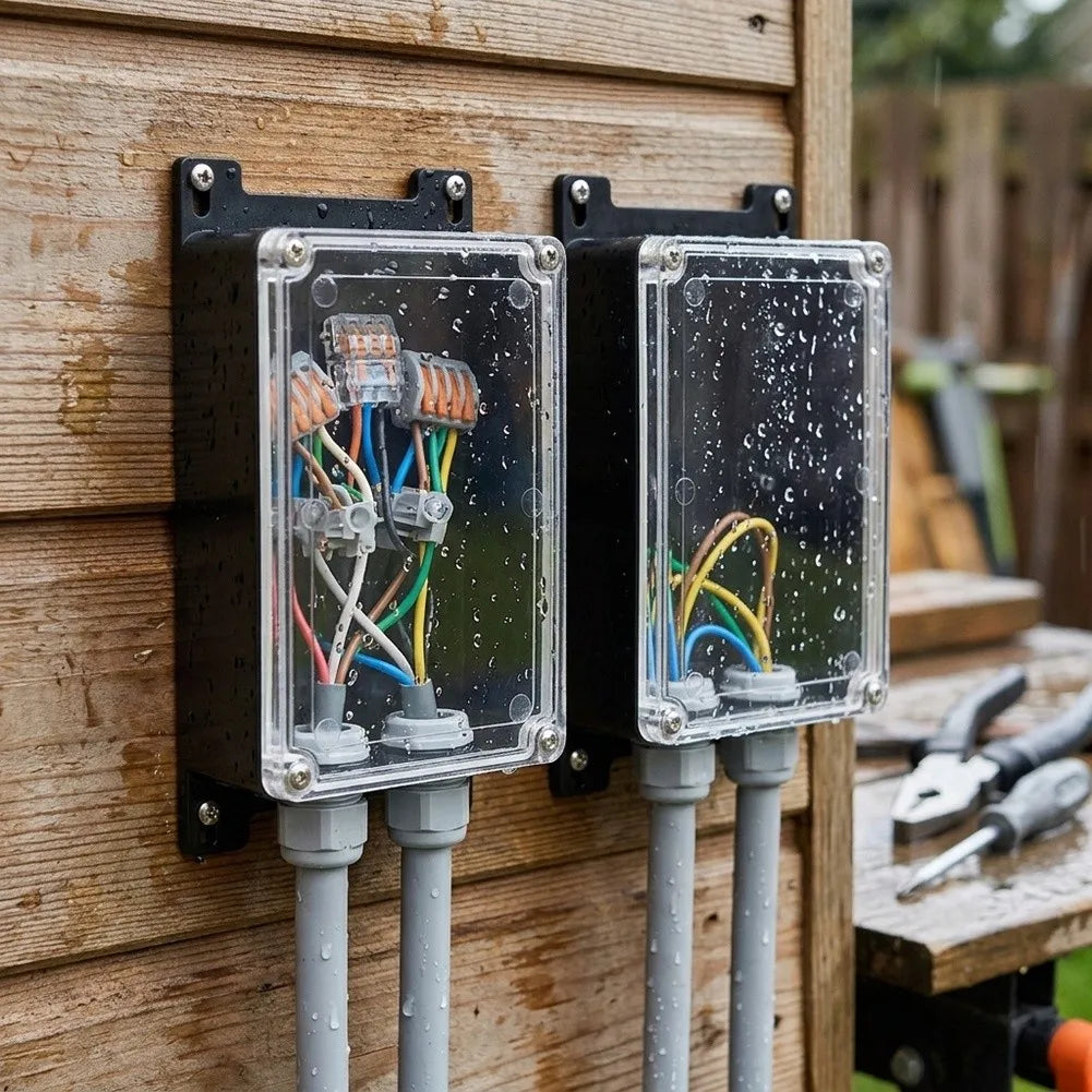2Pcs Waterproof Junction Box Dustproof Electric Cable Connection — product photo 2 of 6