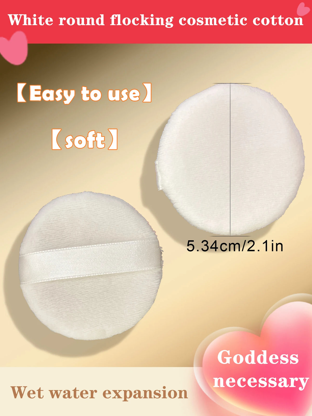 7PCS Portable and Practical High-grade White round Powder — product photo 3 of 6