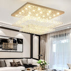 Led Crystal Ceiling Chandelier Rectangular Living Room Light — product photo 5 of 6