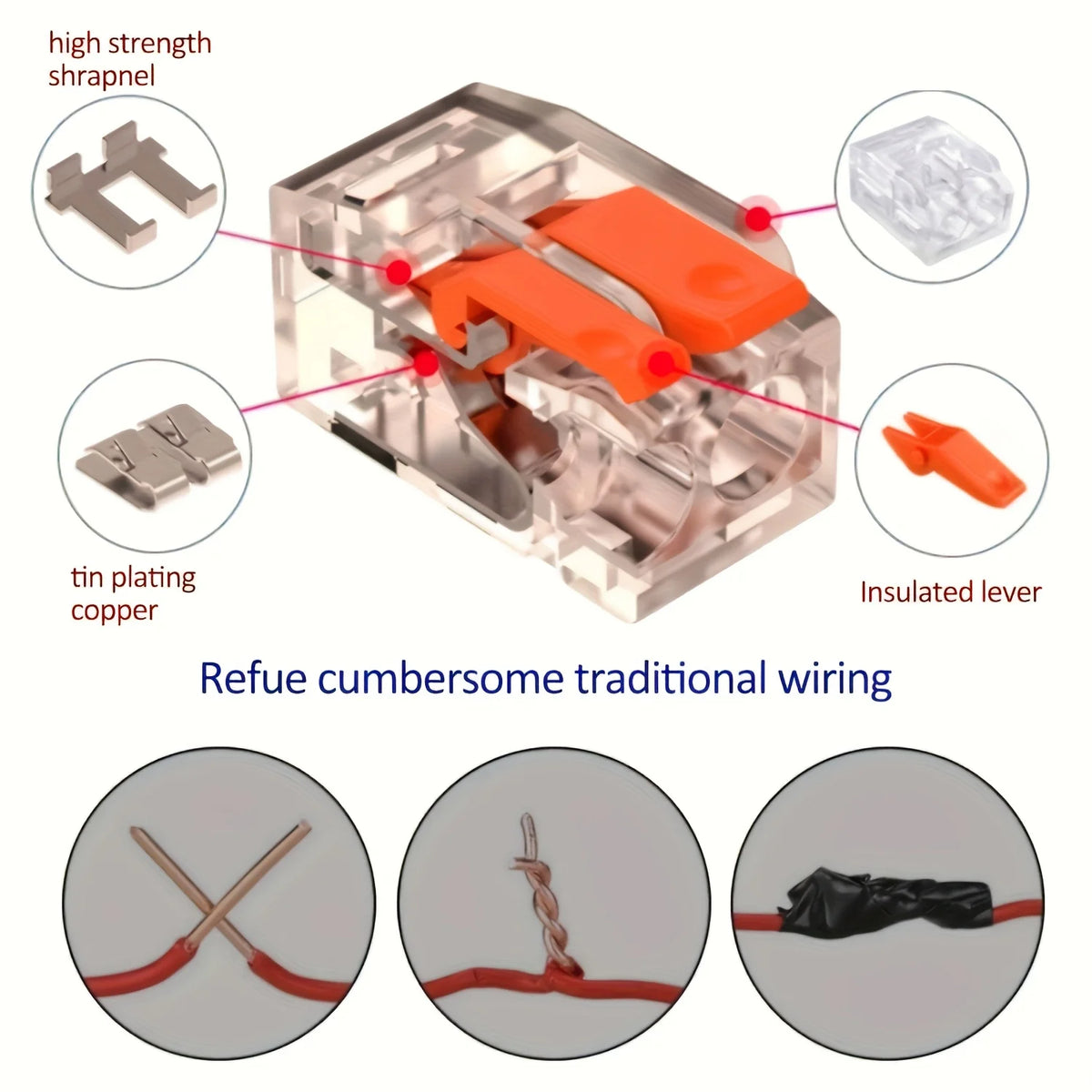Universal Quick Plug-in Wire Connectors — product photo 2 of 6