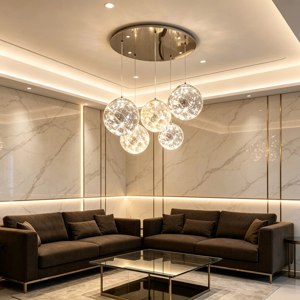 Nordic Glass Chandelier Multi-Light Pendant Light for Dining — product photo 4 of 6