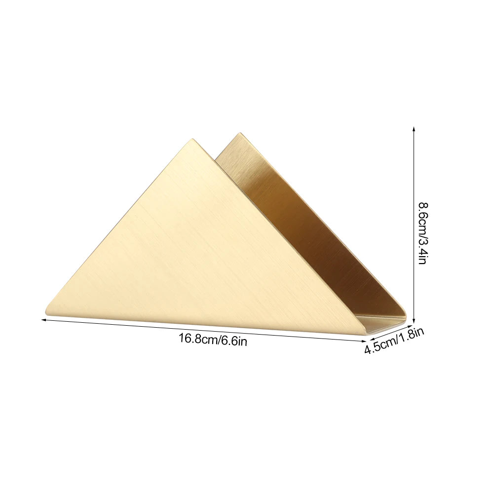 Stainless Steel Triangular Napkin Paper Towel Holder Rack — product photo 6 of 6