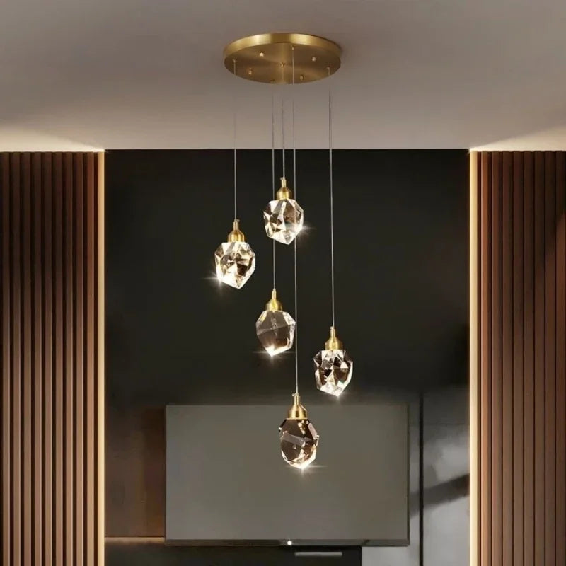 Modern Creative Crystal LED Pendant Chandelier Living Room — main product photo